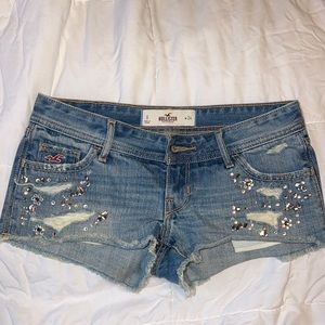 Hollister Bedazzled Jean Shorts